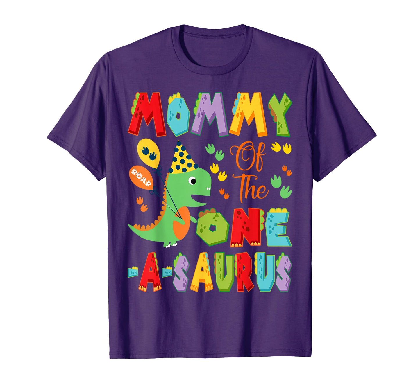 Mommy Of The One-A-Saurus 1St Birthday Boy Dinosaur T-Shirt