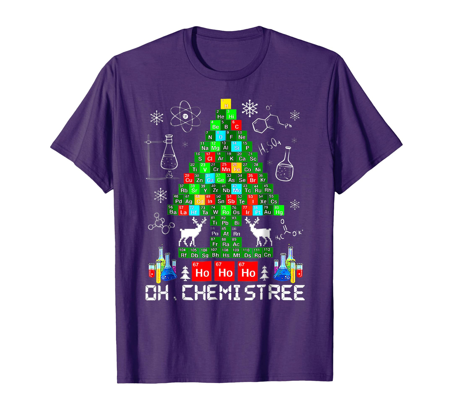 BORN Oh Chemistree Funny Science Christmas Tree Chemistry Chemist T-Shirt