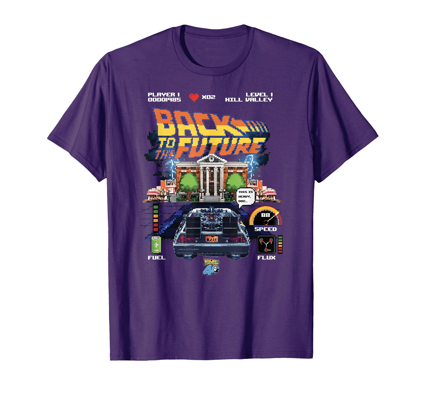 Back To The Future 40th Anniversary Video Game Style T-Shirt