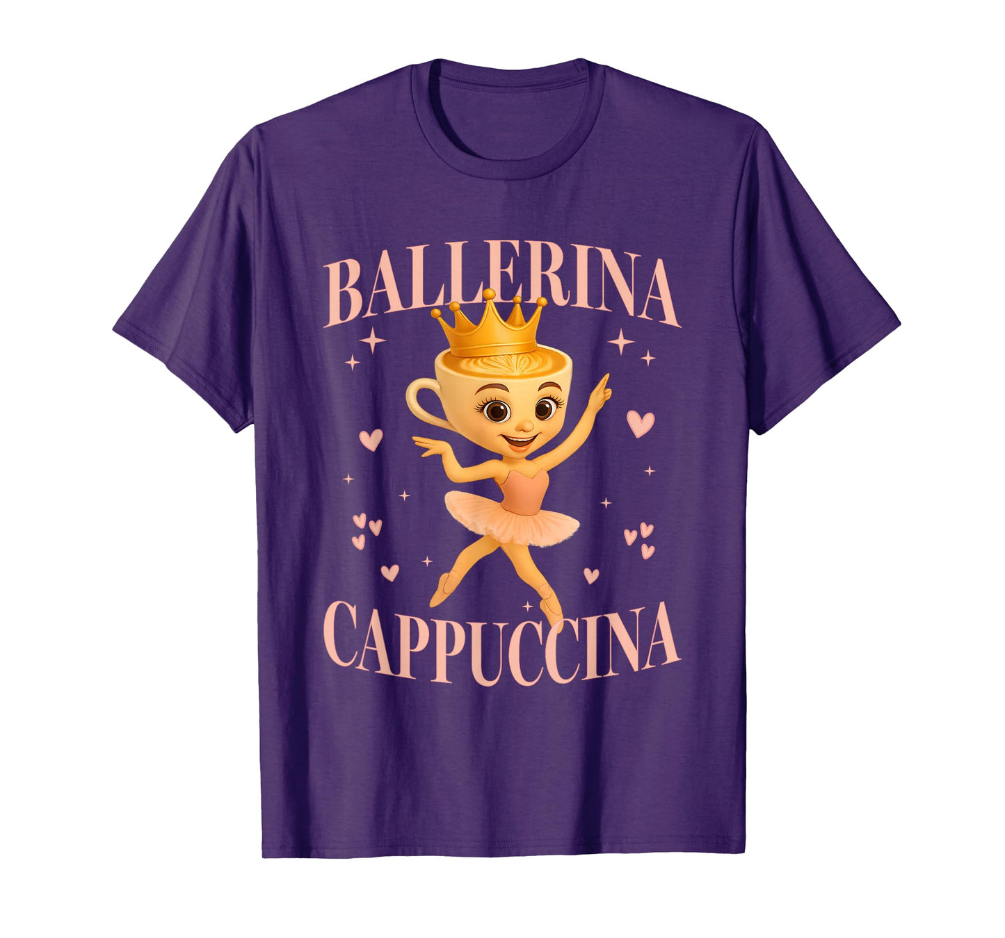 Ballerina Cappuccina Princess Italian Brainrot Girl Kids T-Shirt