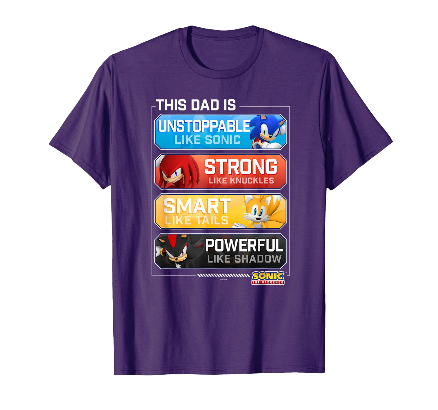 Sonic The Hedgehog Father's Day Unstoppable Strong Smart T-Shirt