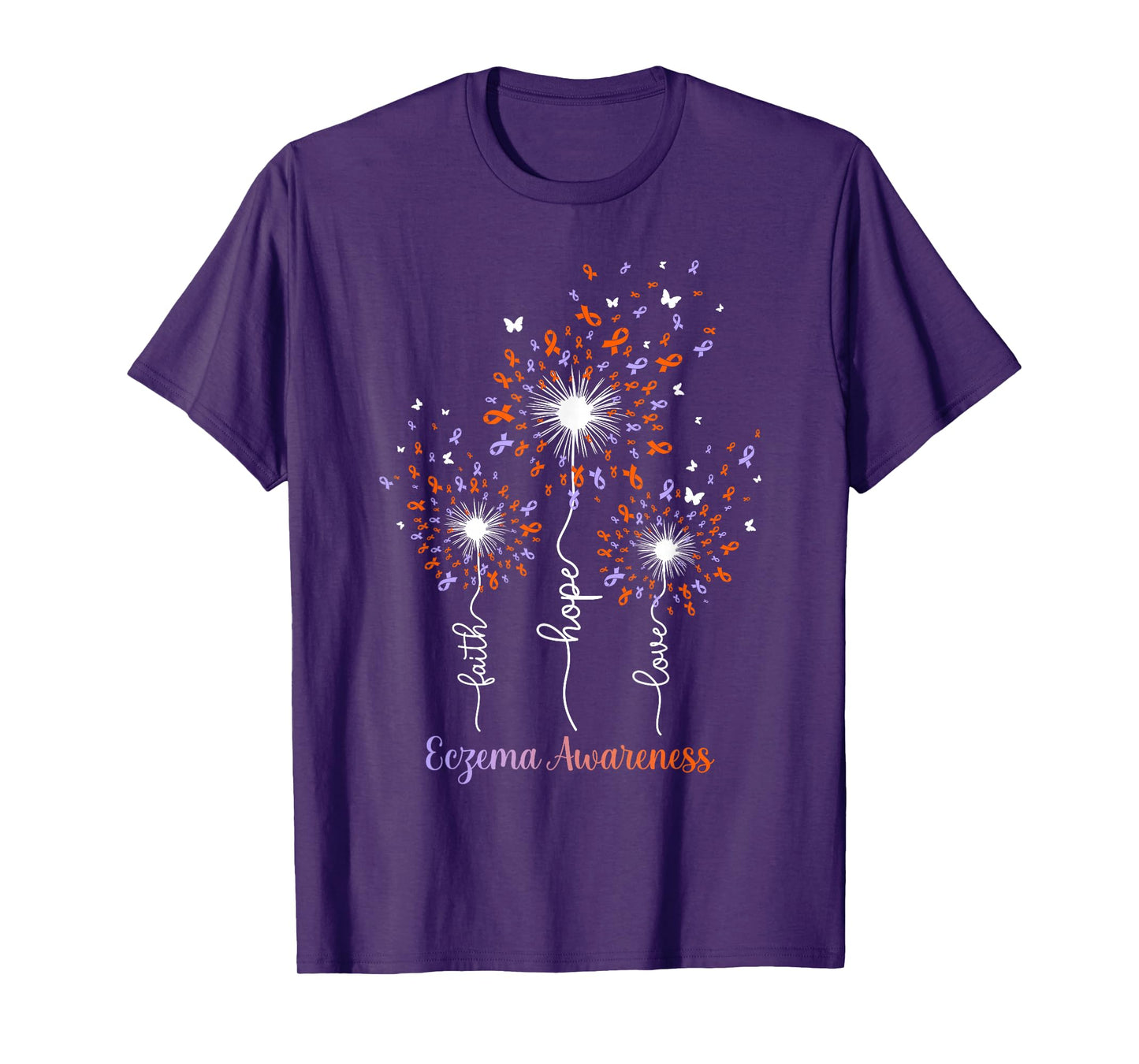 Dandelion Faith Hope Love Eczema Awareness T-Shirt