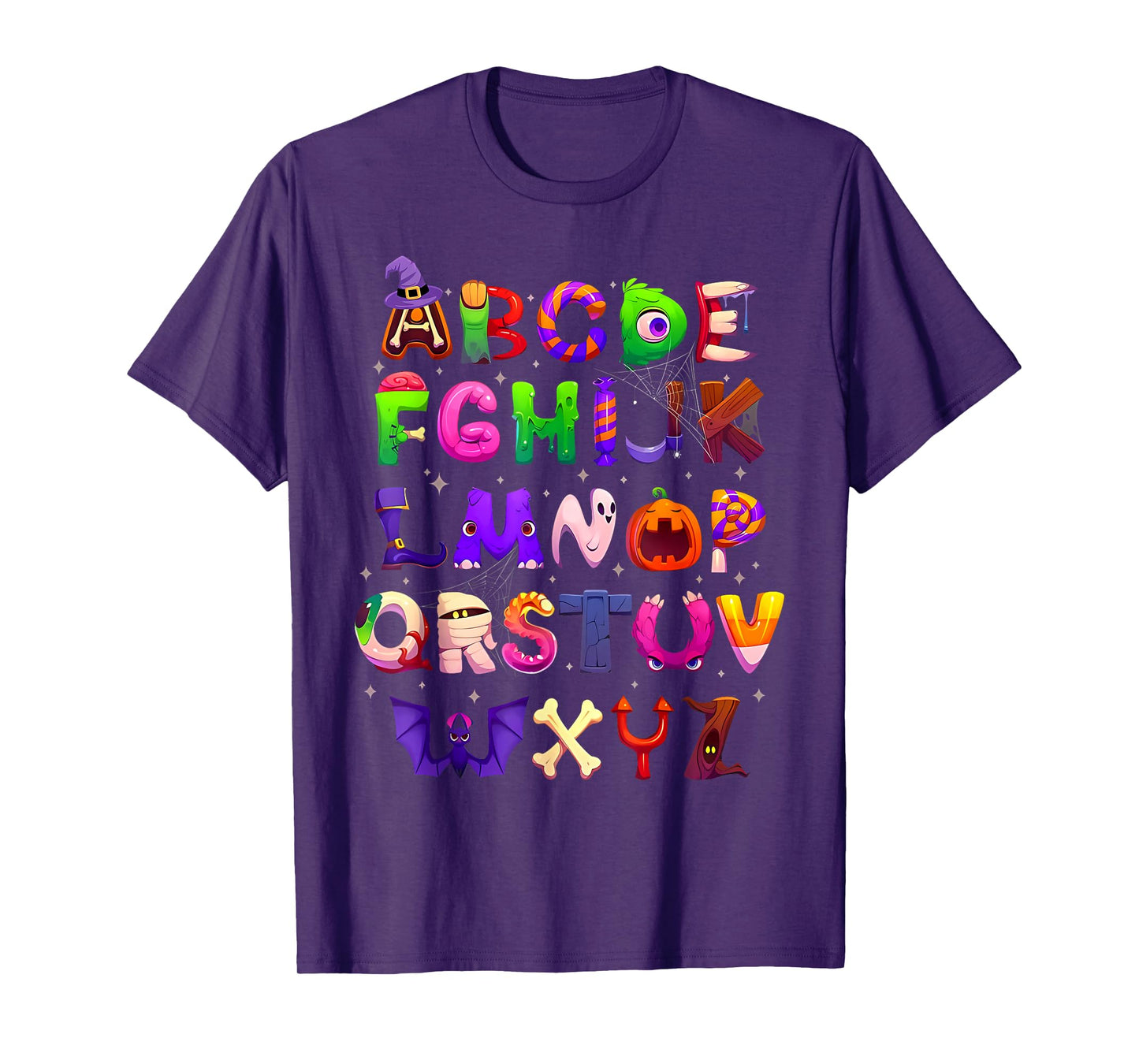 ABCs Learning Kindergarten Teacher Funny Halloween Alphabet T-Shirt