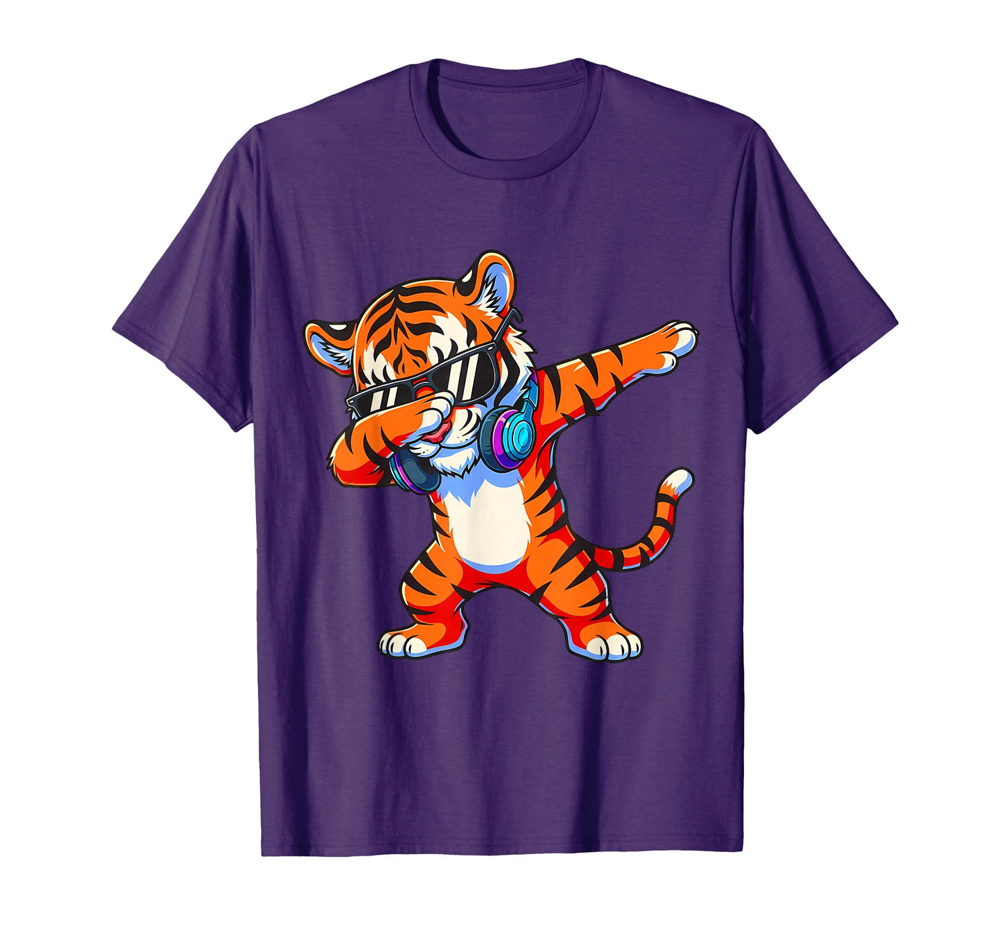 Funny Dabbing Tiger Kids Toddler Boys Girls Animal Lover T-Shirt