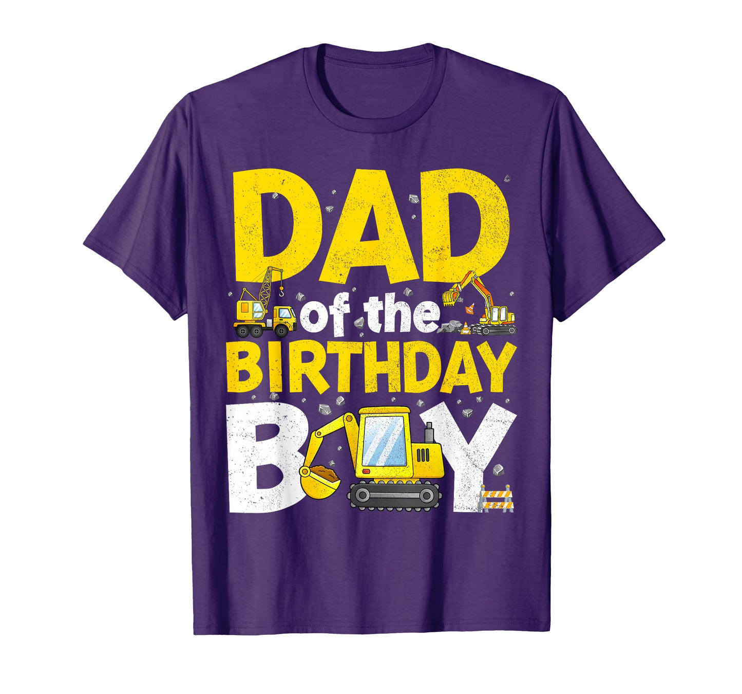 Dad Of The Birthday Boy Matching Construction Family Party T-Shirt