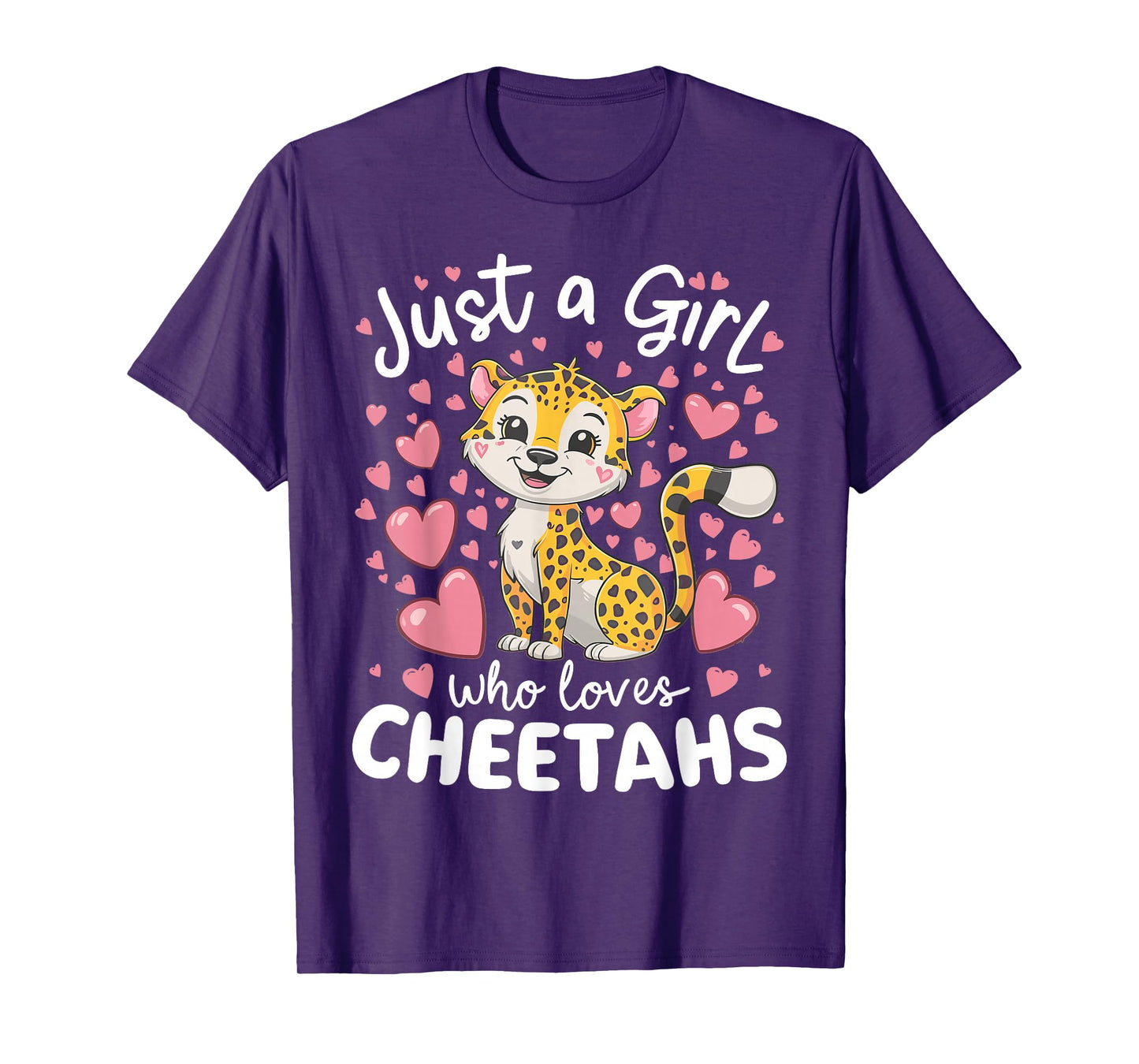 Just a Girl Who Loves Cheetahs African Savanna T-Shirt