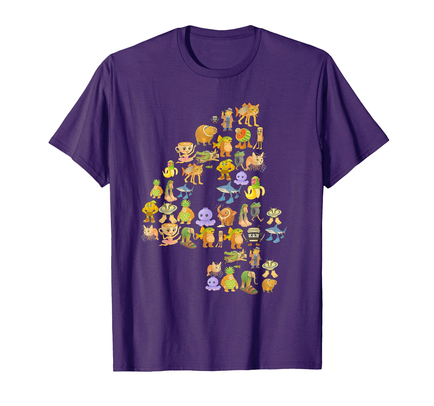 Italian Brainrot Meme 4th Birthday Party 4 Year Old Bday Boy T-Shirt