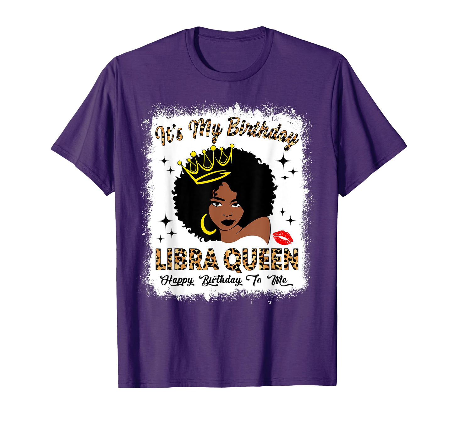 It's My Birthday Afro Women African American Libra Queen T-Shirt