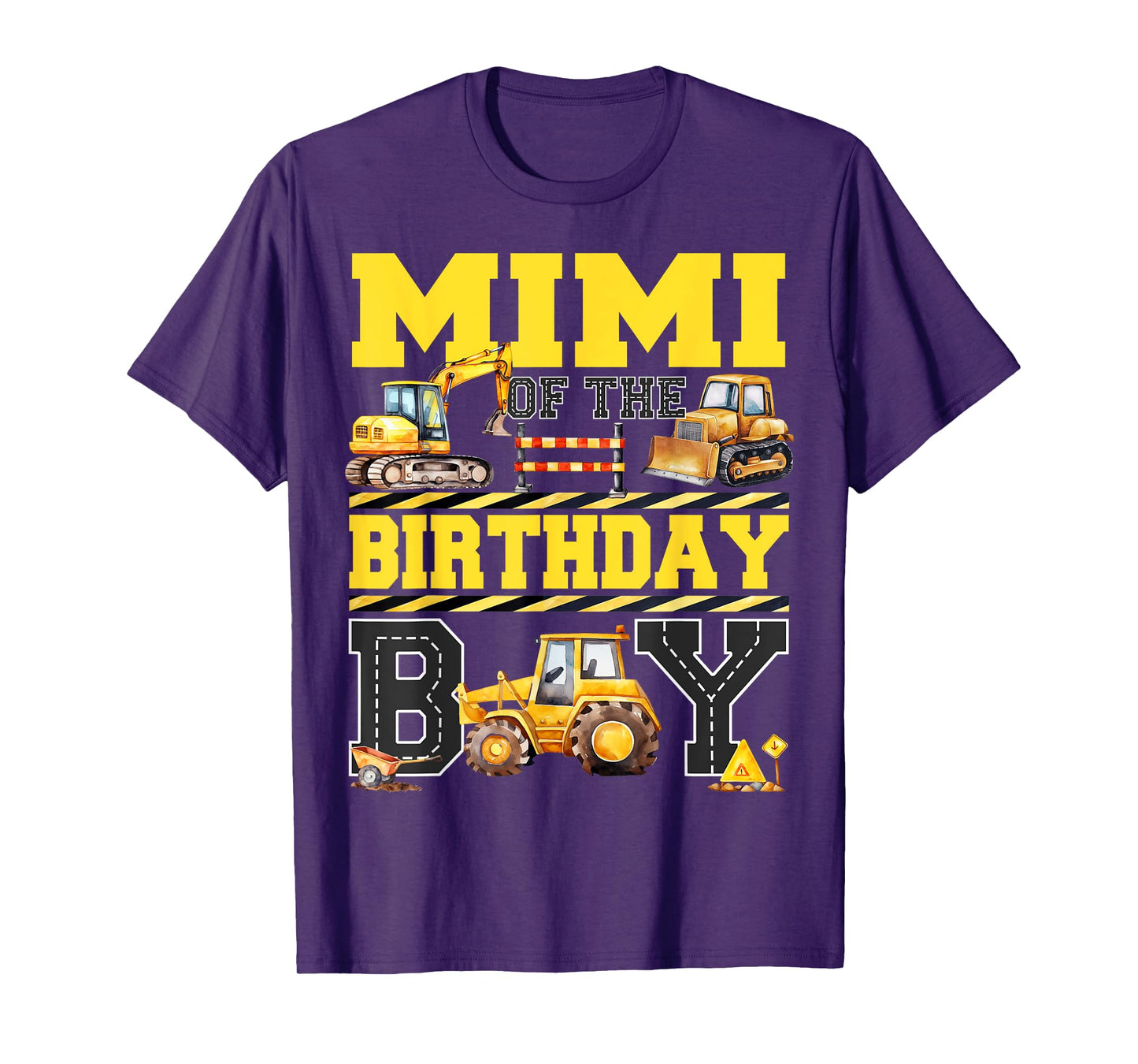 Mimi Of The Birthday Digger for Boy Excavator Builder Bday T-Shirt