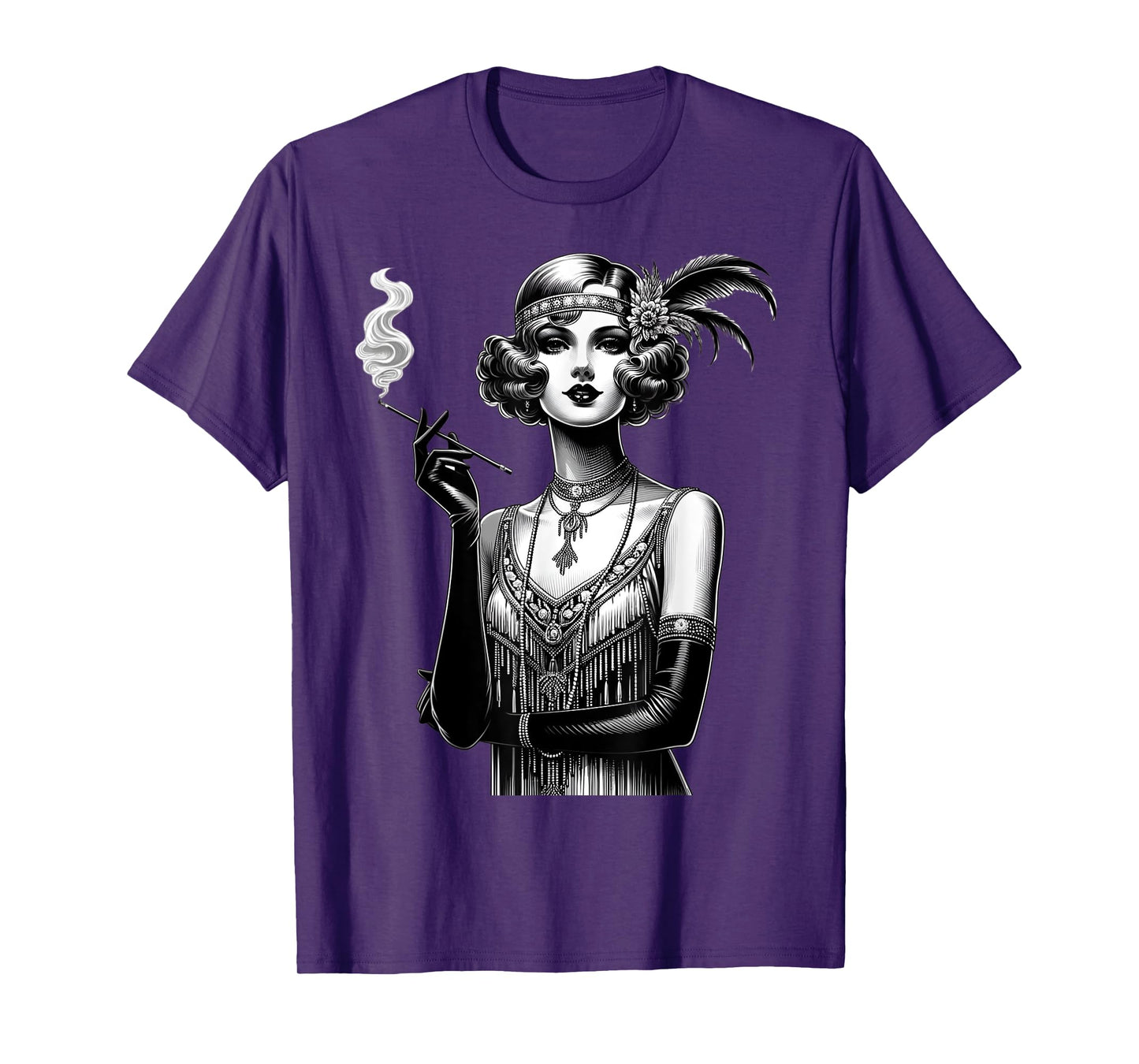 ROARING 1920's Great, Gatsby Glamorous Woman Flapper T-Shirt
