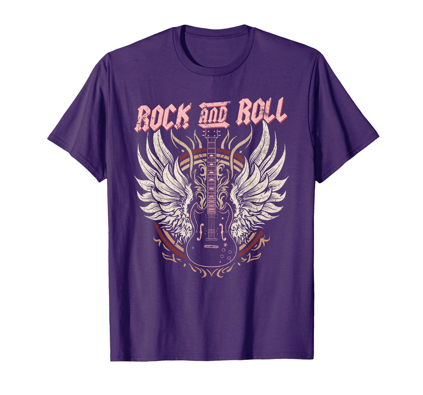 Rock & Roll Guitar Vintage ROCK Women Rock Band Music T-Shirt