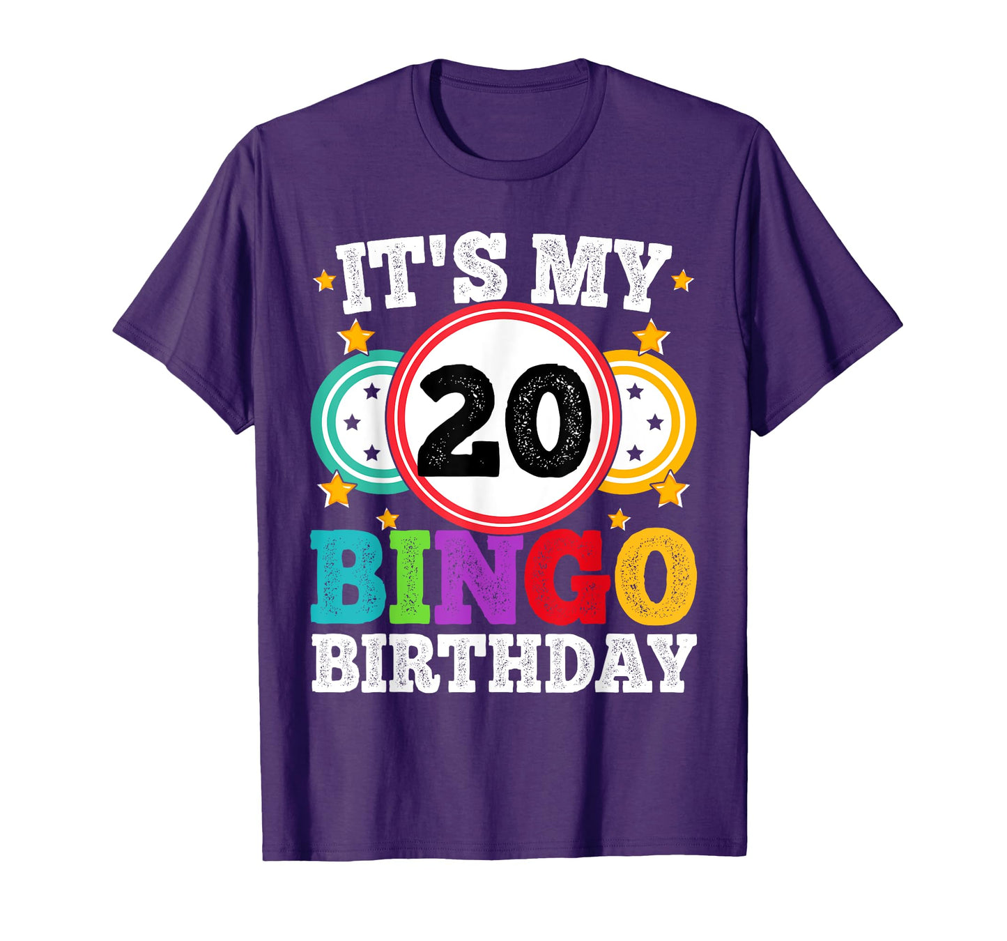 Bingo 20th Birthday Its My 20 Bingo Birthday Men Women Funny T-Shirt