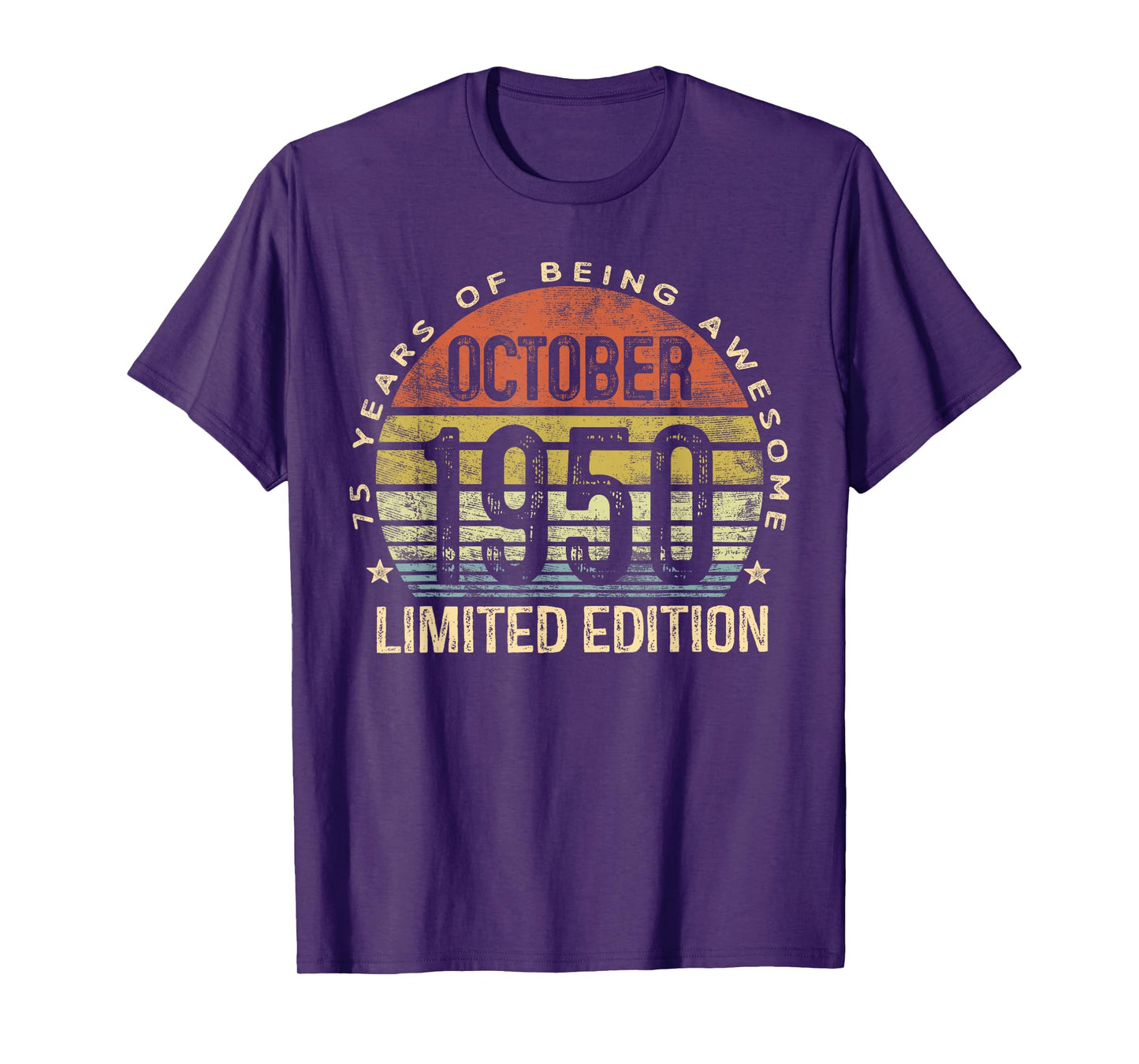 October 1950 Limited Edition 75-Year-Old 75th Birthday T-Shirt
