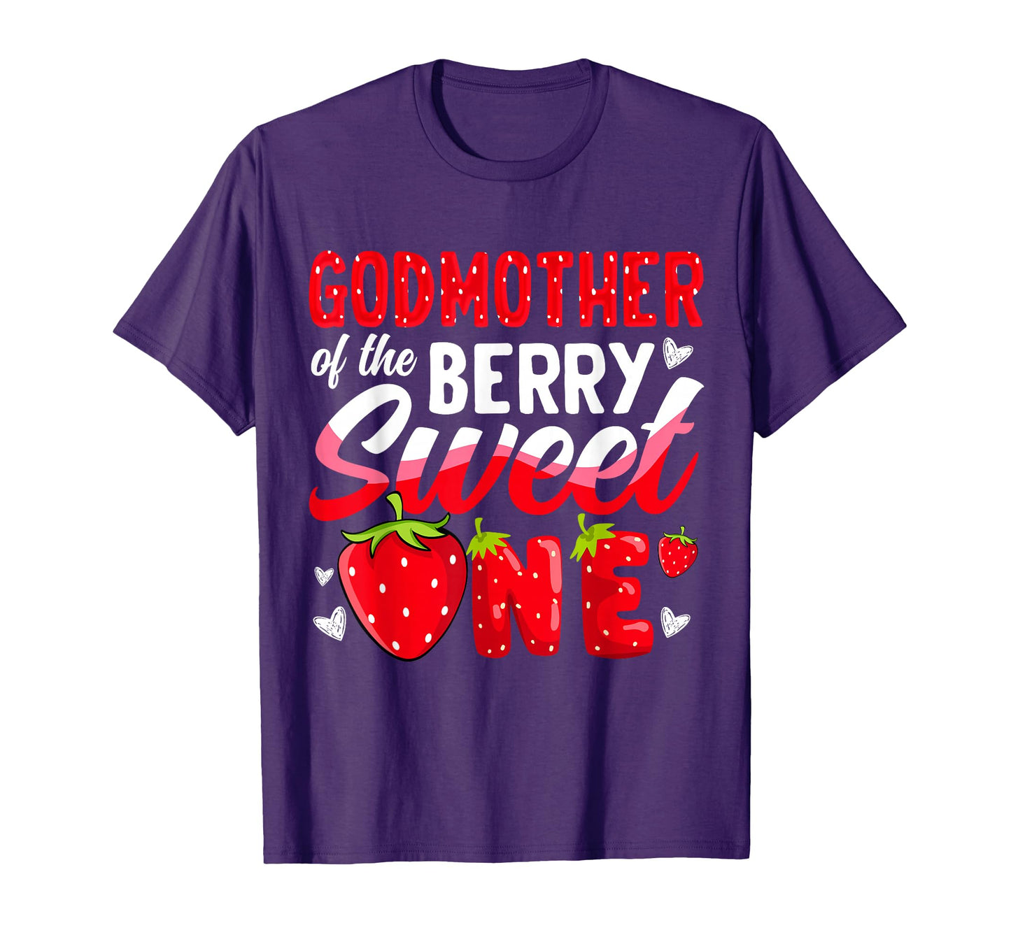 Godmother Of The Berry Sweet One Strawberry 1st Birthday T-Shirt