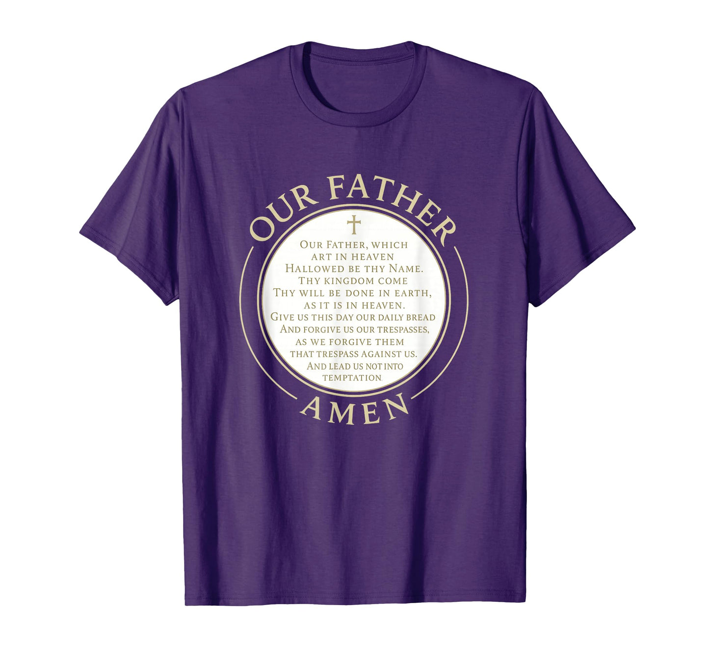 Our Father - The Lords Prayer | Cross Emblem Christian T-Shirt