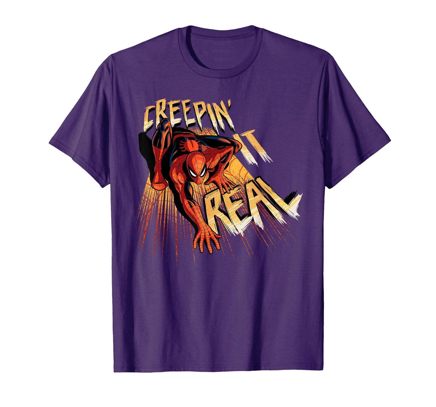 Marvel Super Heroes Spider-Man Creepin’ it Real Halloween T-Shirt