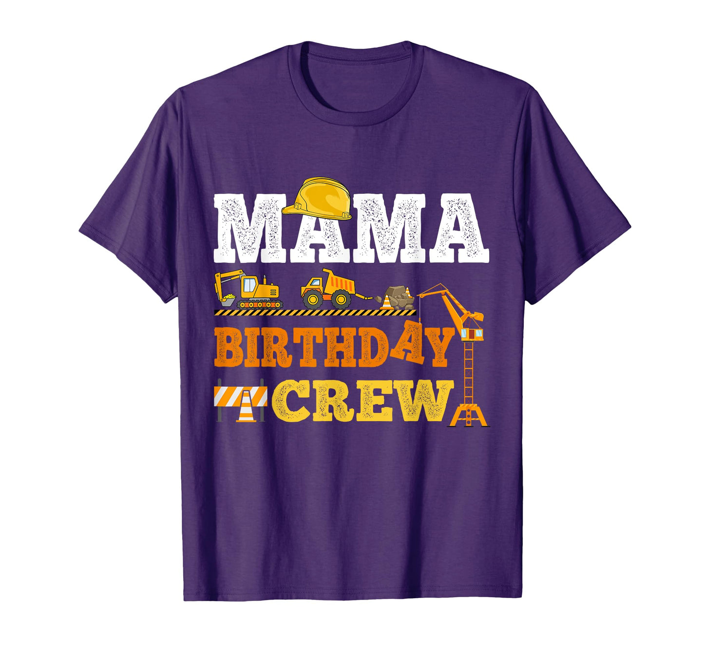 Mama Birthday Crew Construction Excavator Kids Family Set T-Shirt