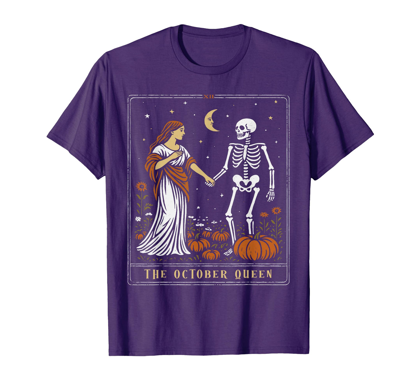 The October Queen Tarot Card Halloween Spooky Season T-Shirt