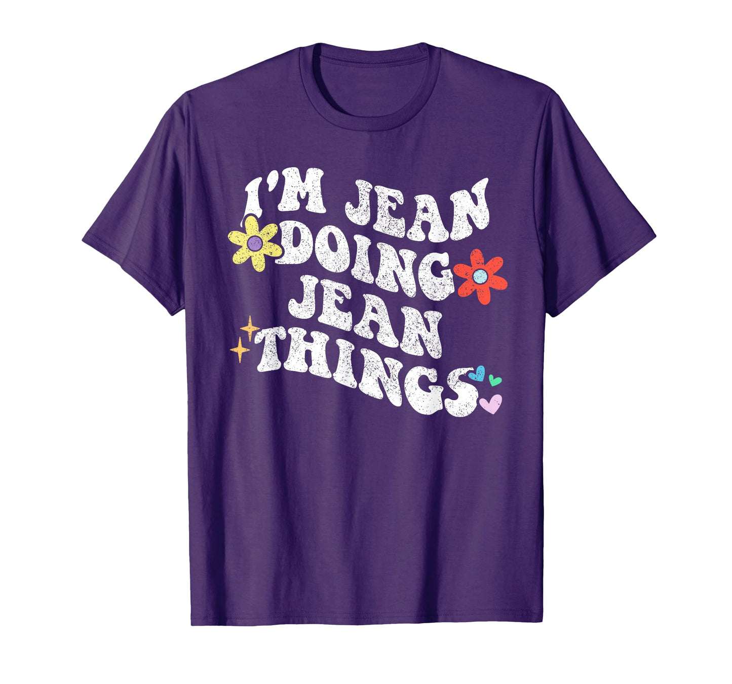 Retro Groovy Im JEAN Doing JEAN Things Funny Mother's Day T-Shirt