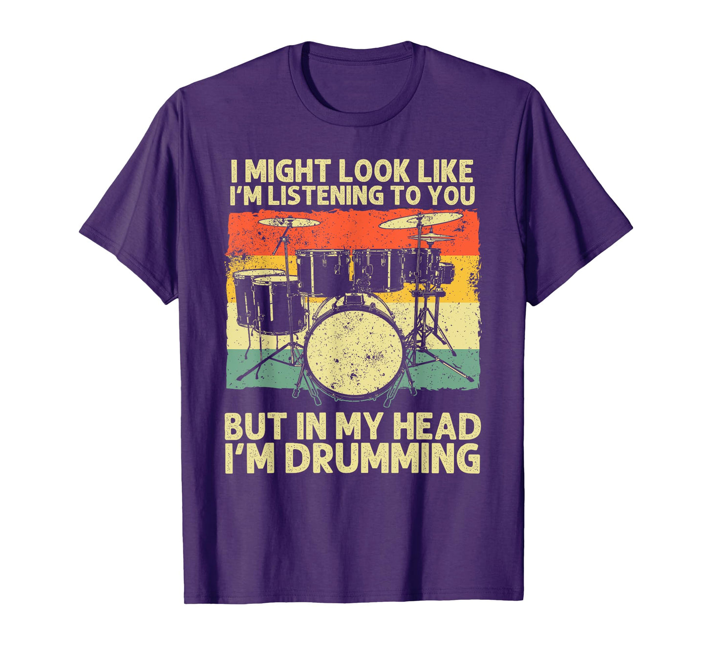 Funny Drummer Design For Men Women Drumline Drumming Drummer T-Shirt