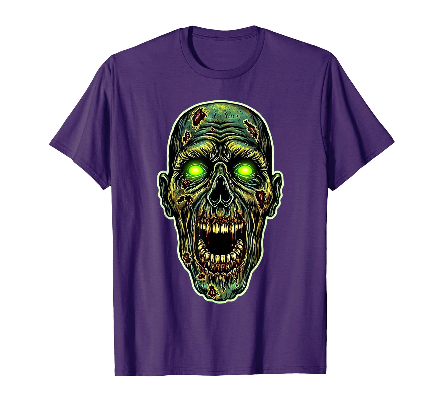 Scary Zombie Face Evil Zombie Halloween Costume T-Shirt