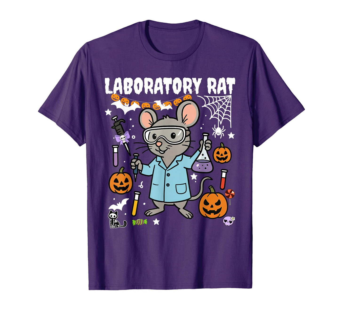 Halloween Laboratory Rat Medical Lab Tech Science Chemistry T-Shirt