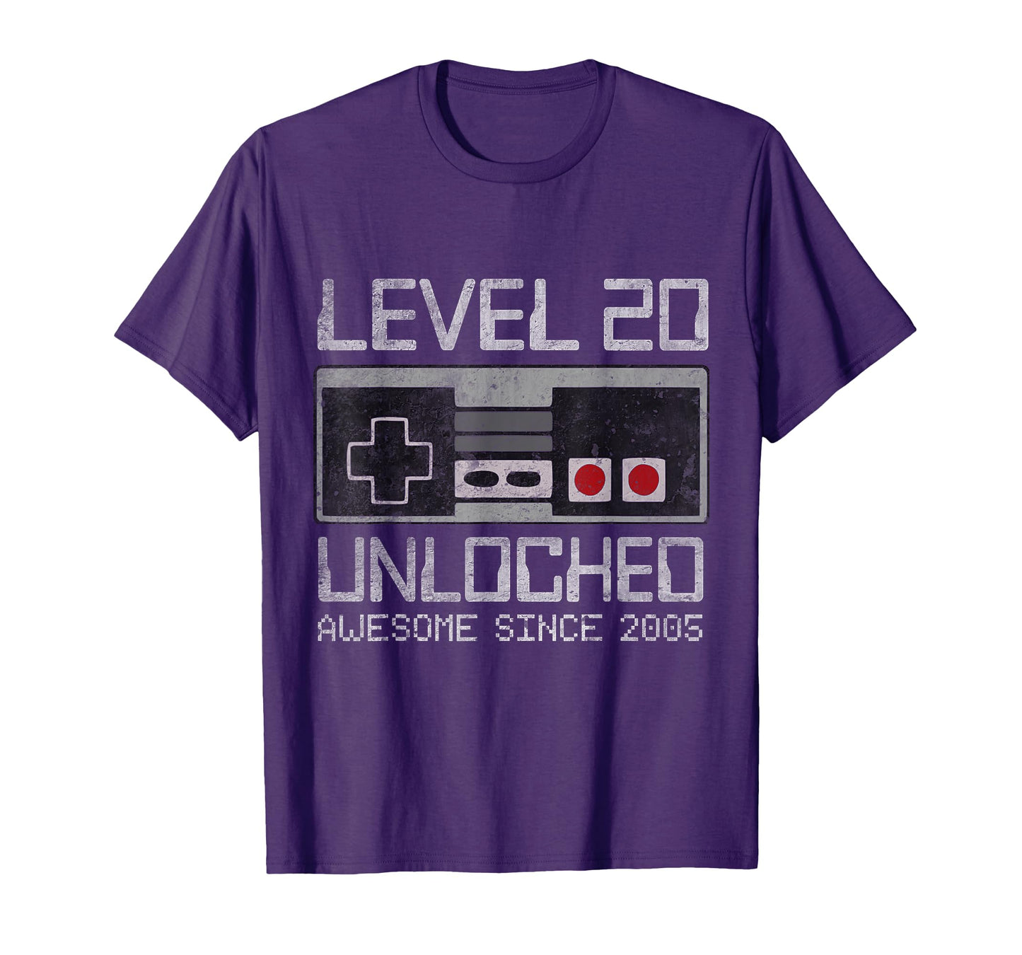 Level 20 Unlocked 20th Birthday 20 Year Old Video Gamer Boy T-Shirt