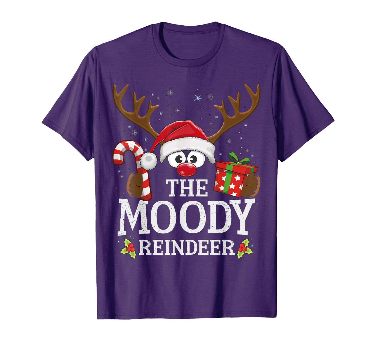 Christmas Matching The Moody Reindeer Family T-Shirt