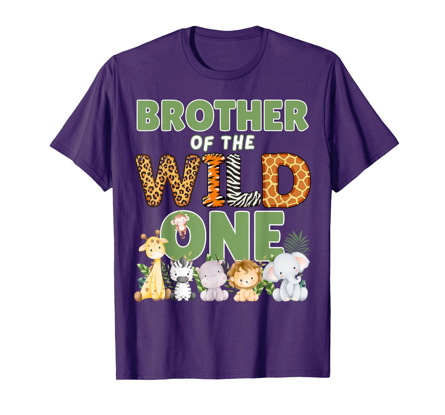 Brother Of The Wild One 1st Birthday Safari Family Matching T-Shirt