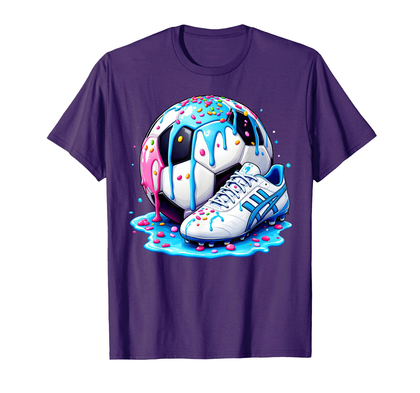 Soccer Ice Cream Sprinkles Theme Youth Respect The Drip Kids T-Shirt