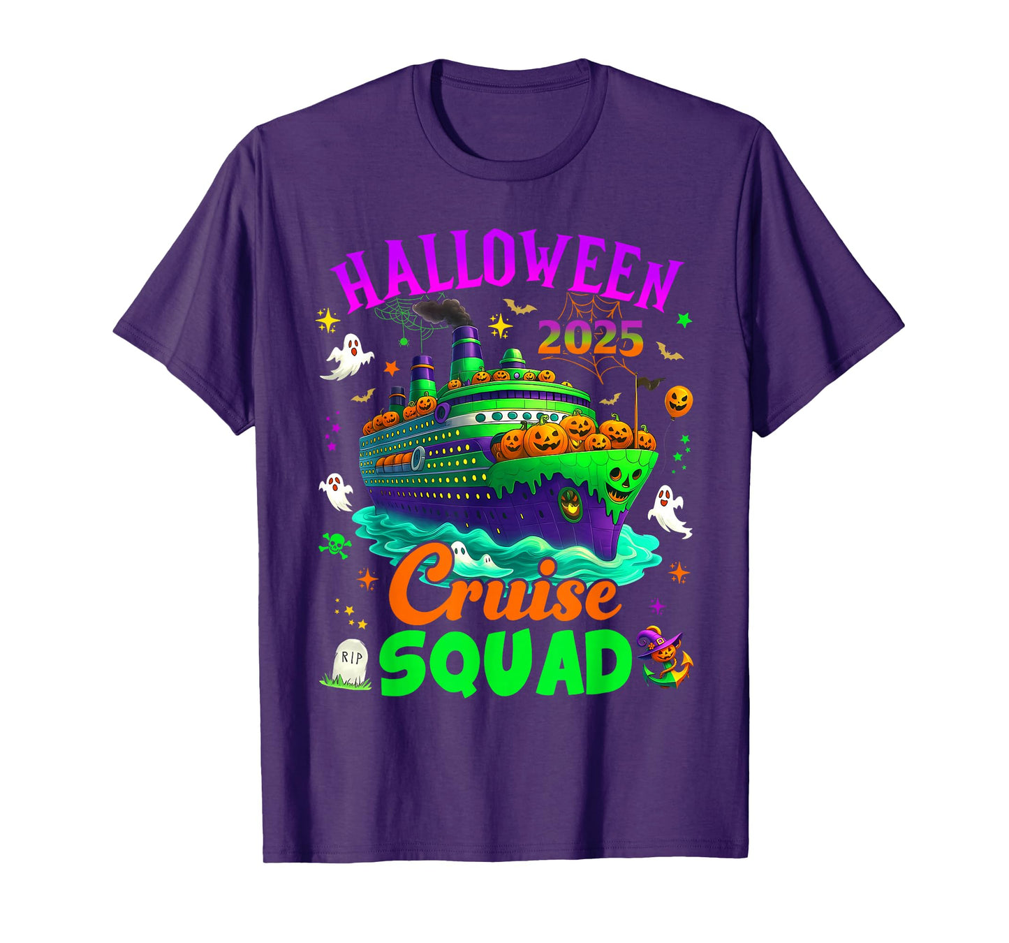 Halloween Cruise Squad 2025 Matching Cruising Crew Vacation T-Shirt