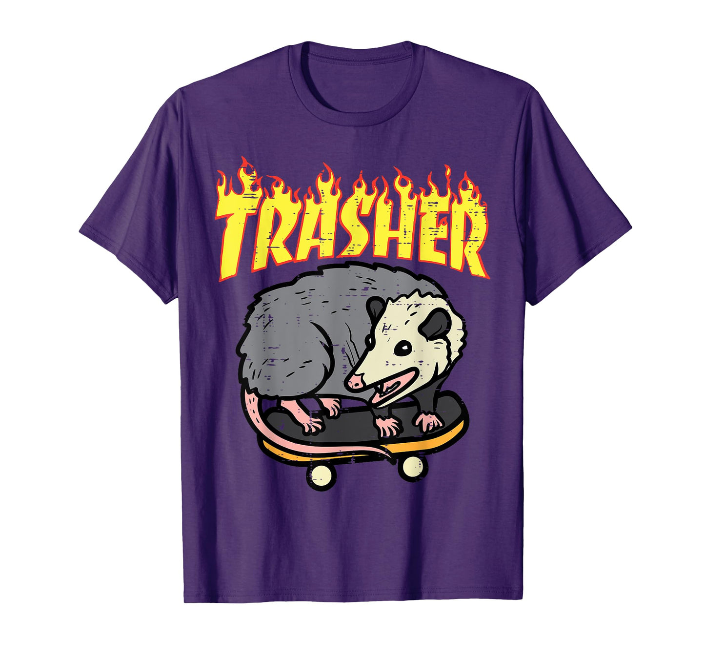 Opossum Skateboard Trasher Funny Possum Skater Men Boys Kids T-Shirt