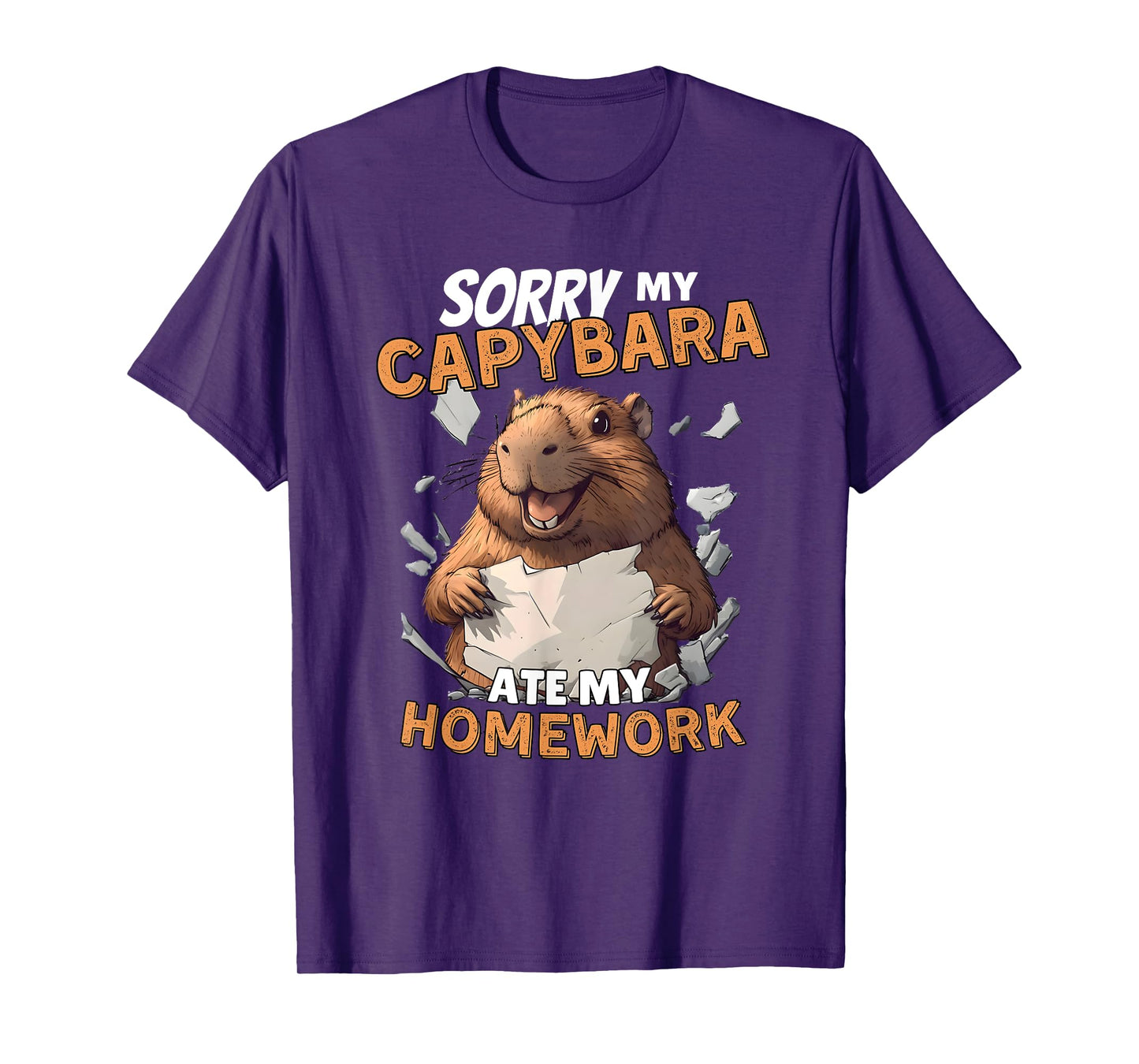 Sorry My Capybara Ate My Homework - Funny Capy Rodent Animal T-Shirt