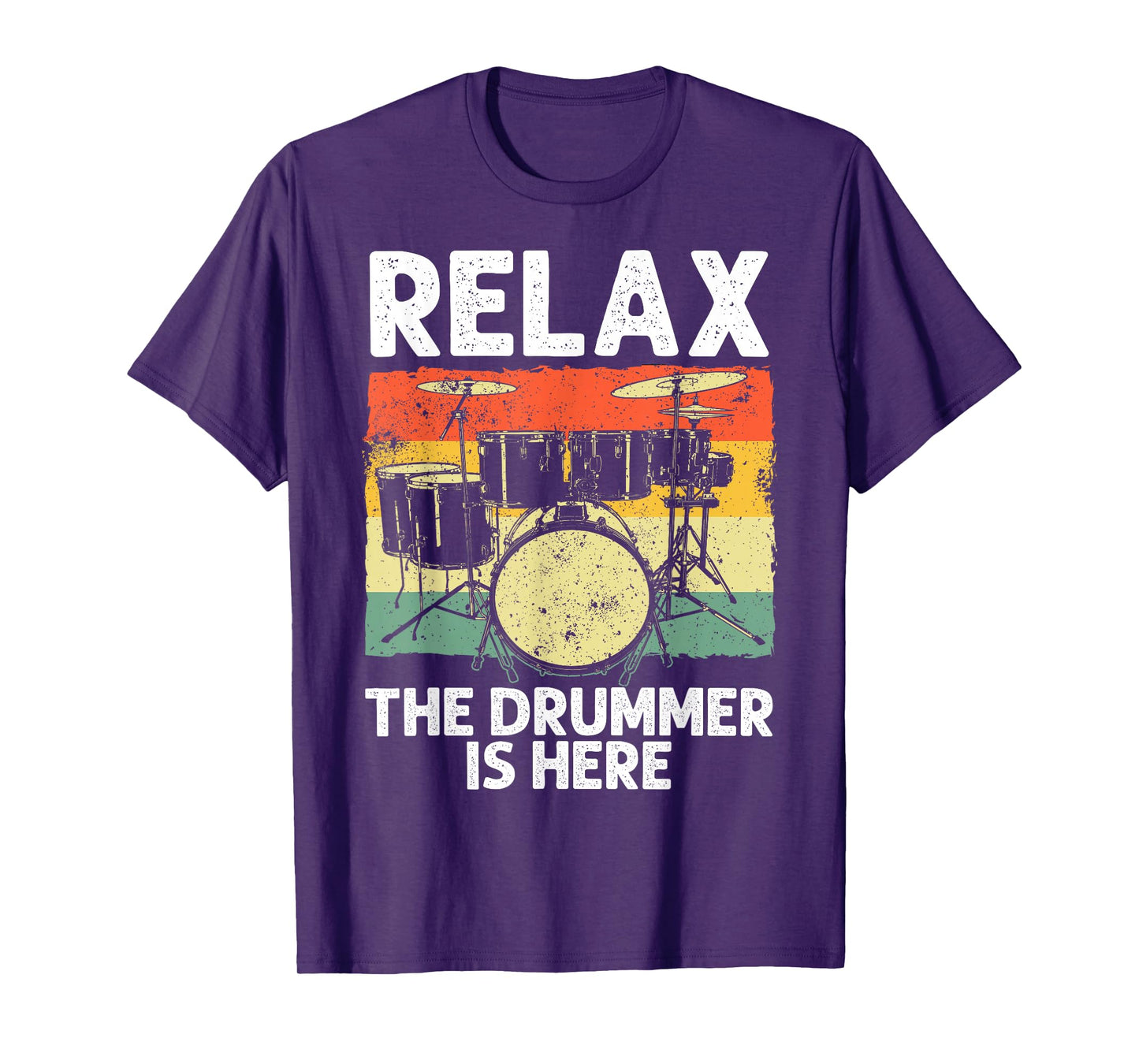 Funny Drumming Art for Men Women Drumline Drum Set Drummer T-Shirt