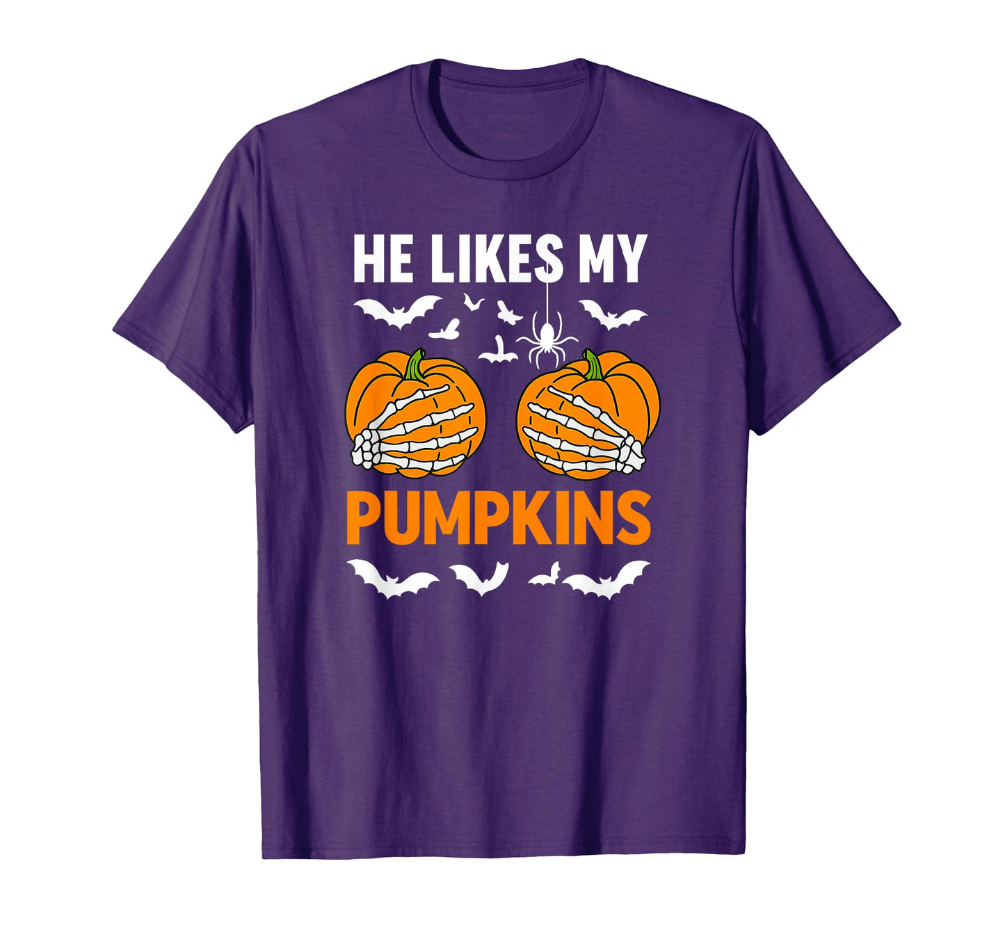 He Likes My Pumpkins She Like My Broomstick Couple Halloween T-Shirt