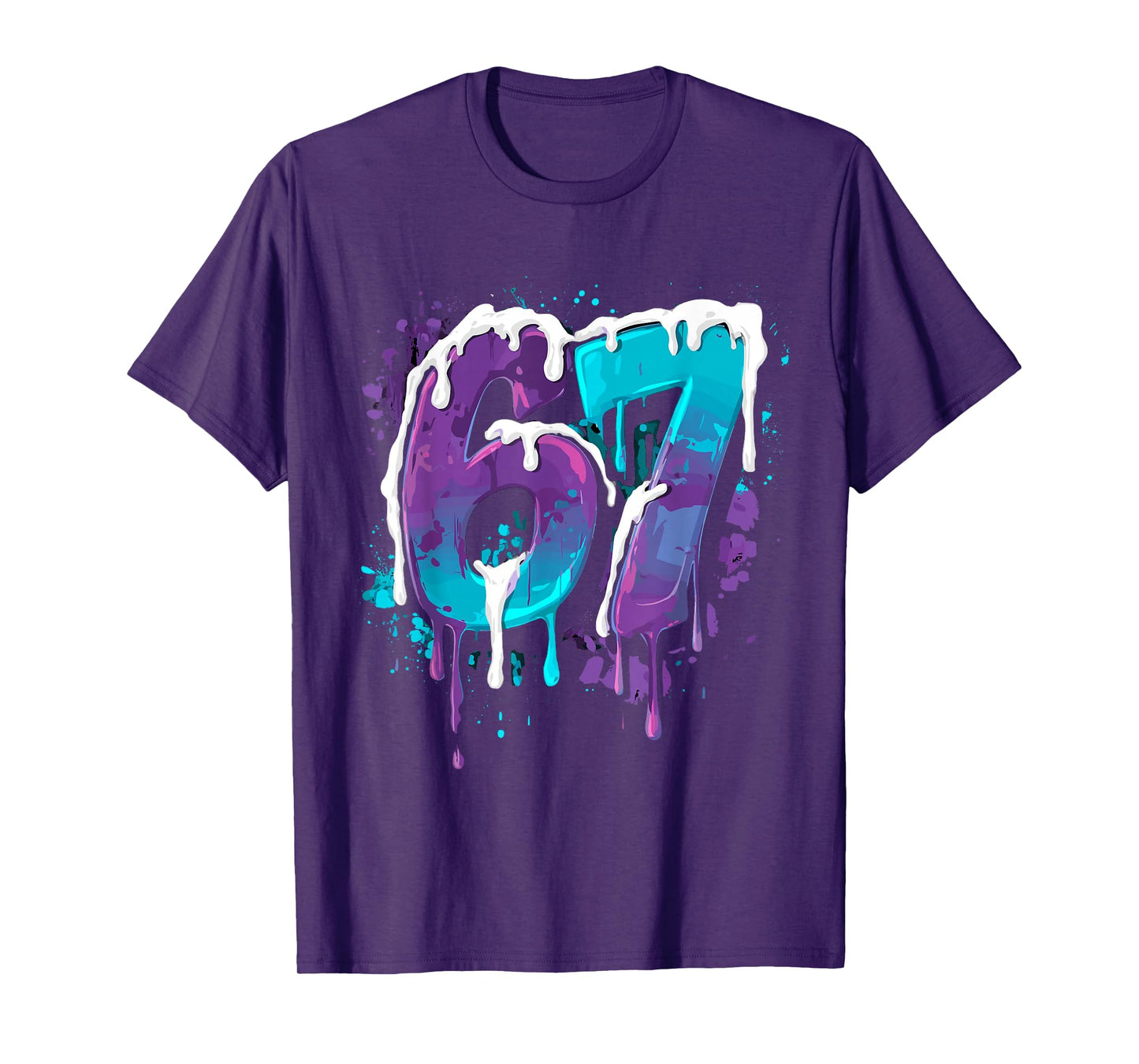 Baseball Drip Number 67 Player Or 67th Birthday T-Shirt