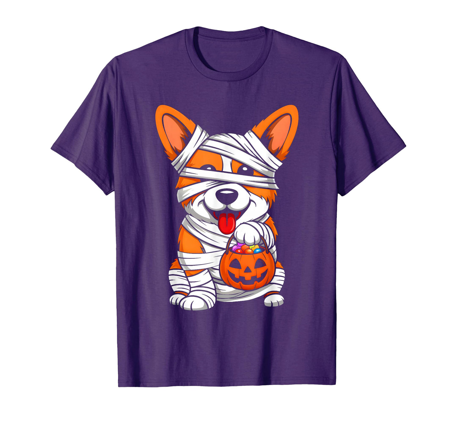 Mummy Corgi Dog Fall Pumpkin Spooky Season Halloween Costume T-Shirt