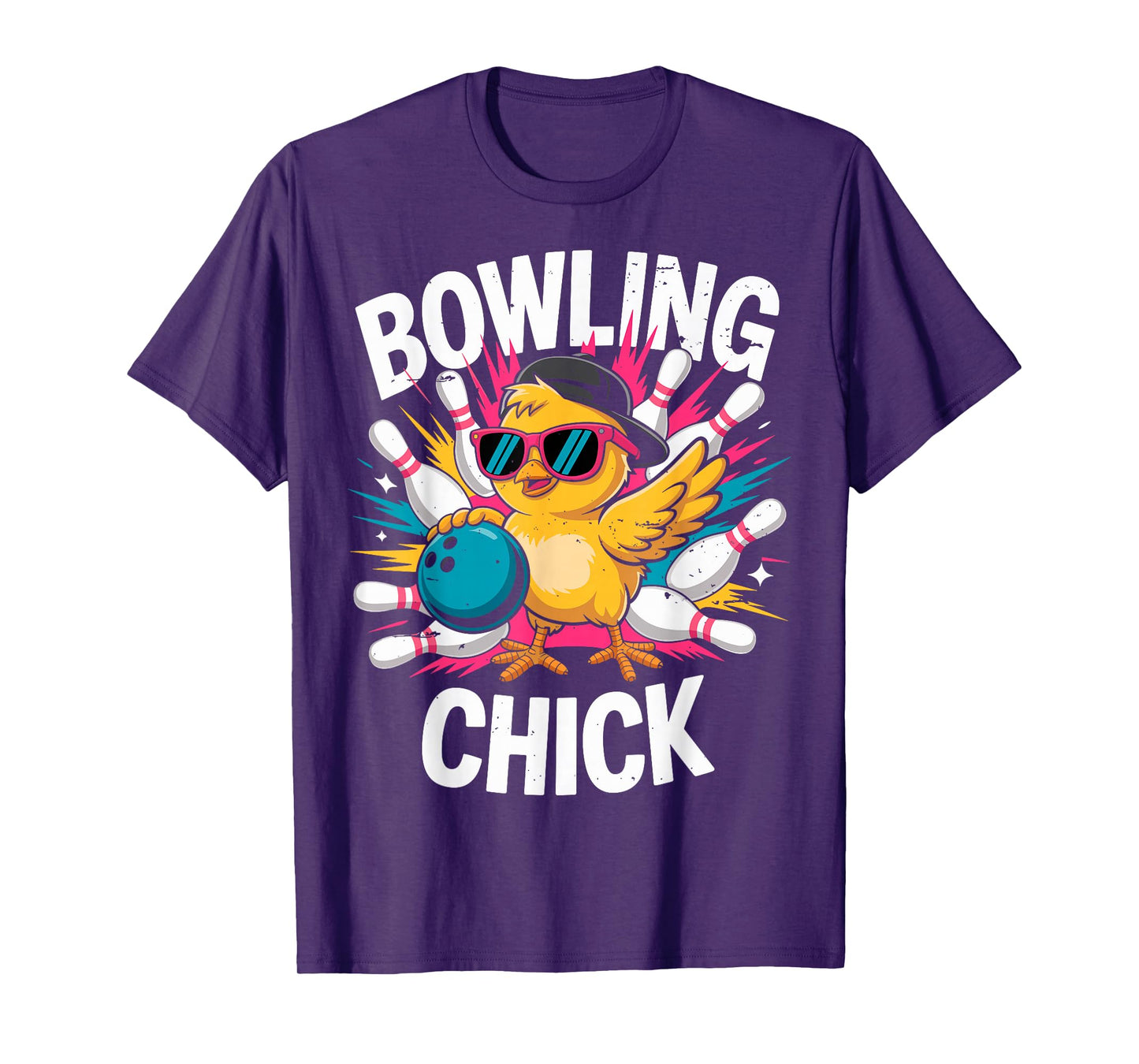 Bowling Chick Bowler Mom Grandma Bowler Girls Funny Tee T-Shirt