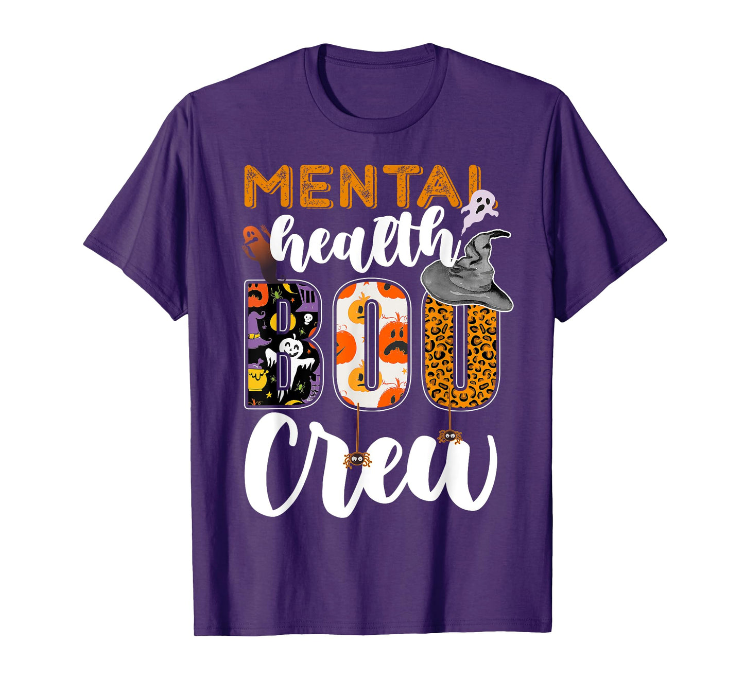Mental Health Boo Crew Halloween Matching Counselor T-Shirt