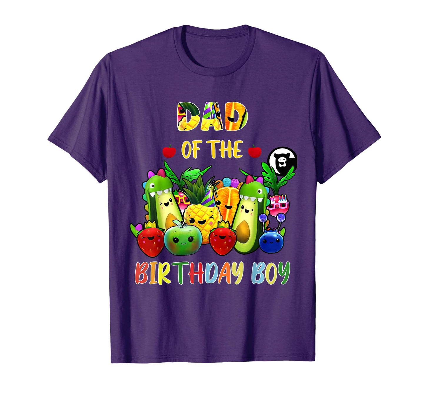 Dad Of The Birthday Boy Family Fruit Birthday Hey Bear T-Shirt