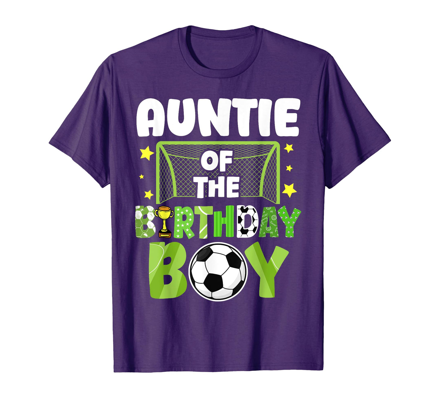 Soccer Auntie Birthday Boy Party Soccer Family Matching T-Shirt