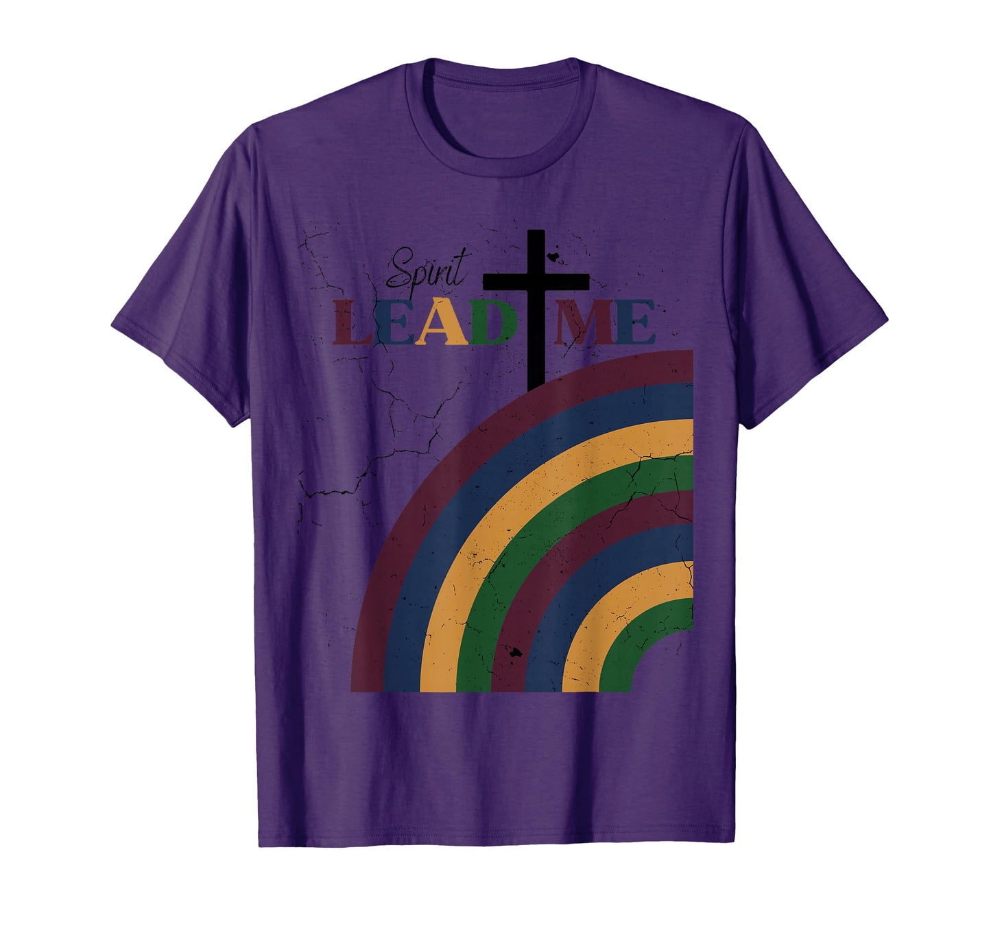 Spirit Lead Me Distressed Dark Edgy Christian Faith Item T-Shirt