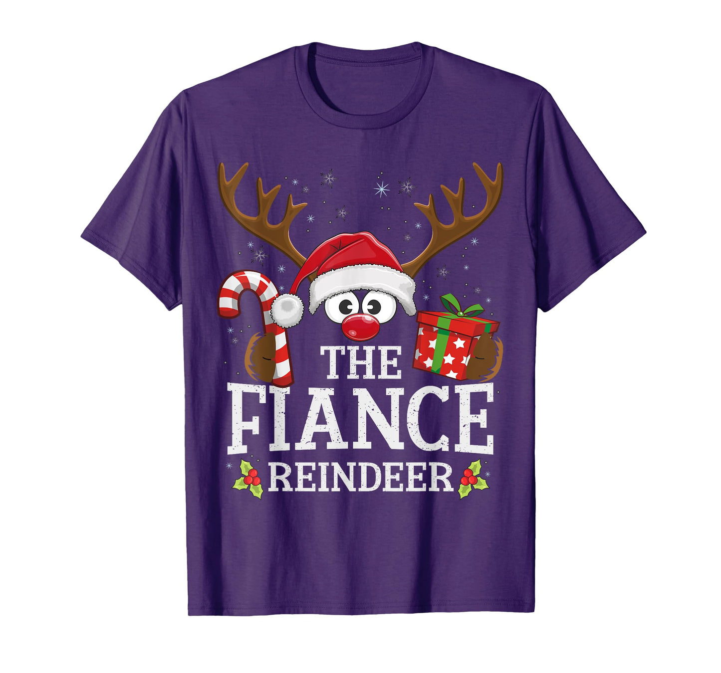 Christmas Matching The Fiance Reindeer Family T-Shirt