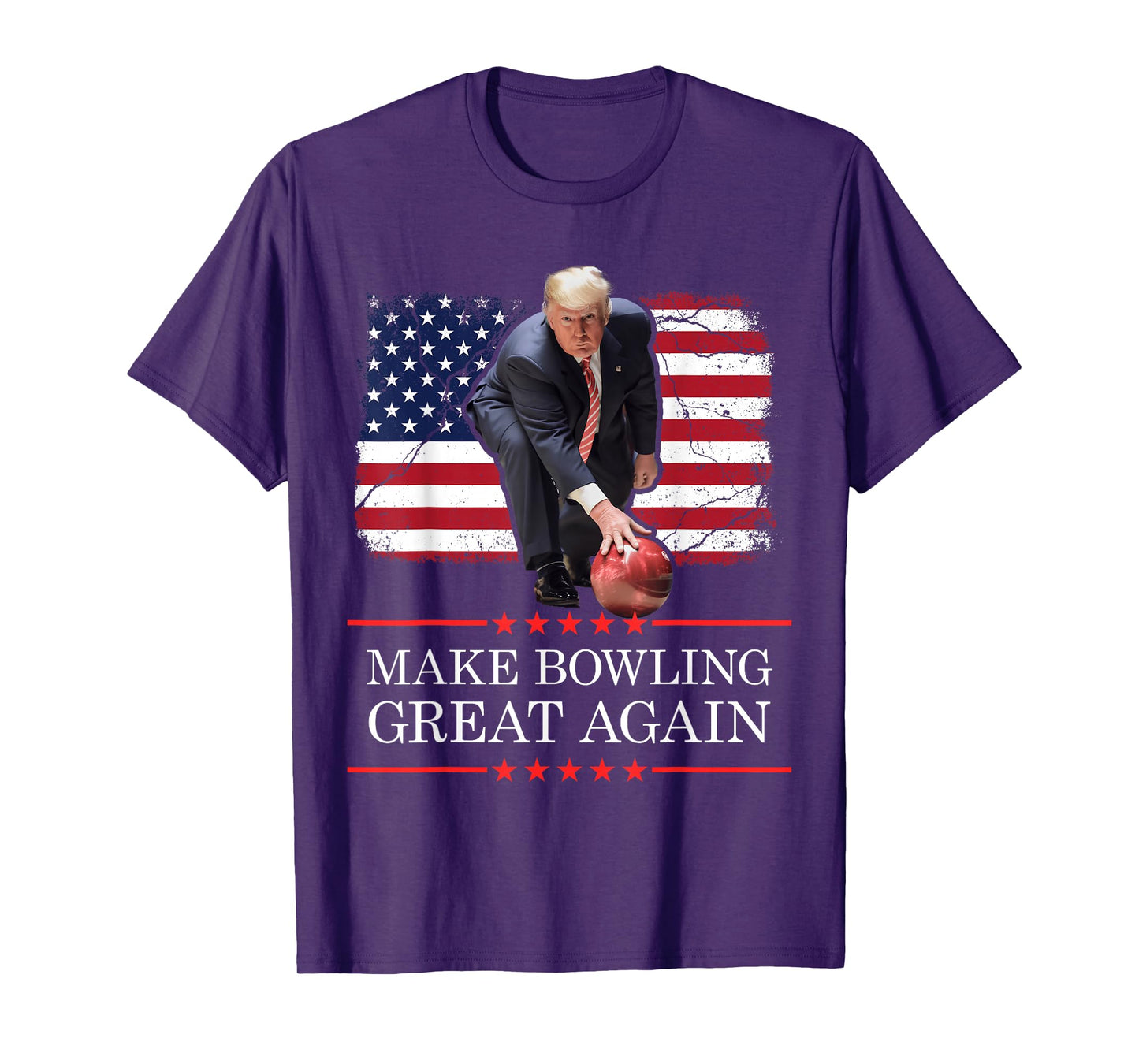 Make Bowling Great Again - Funny Trump Bowling Player T-Shirt