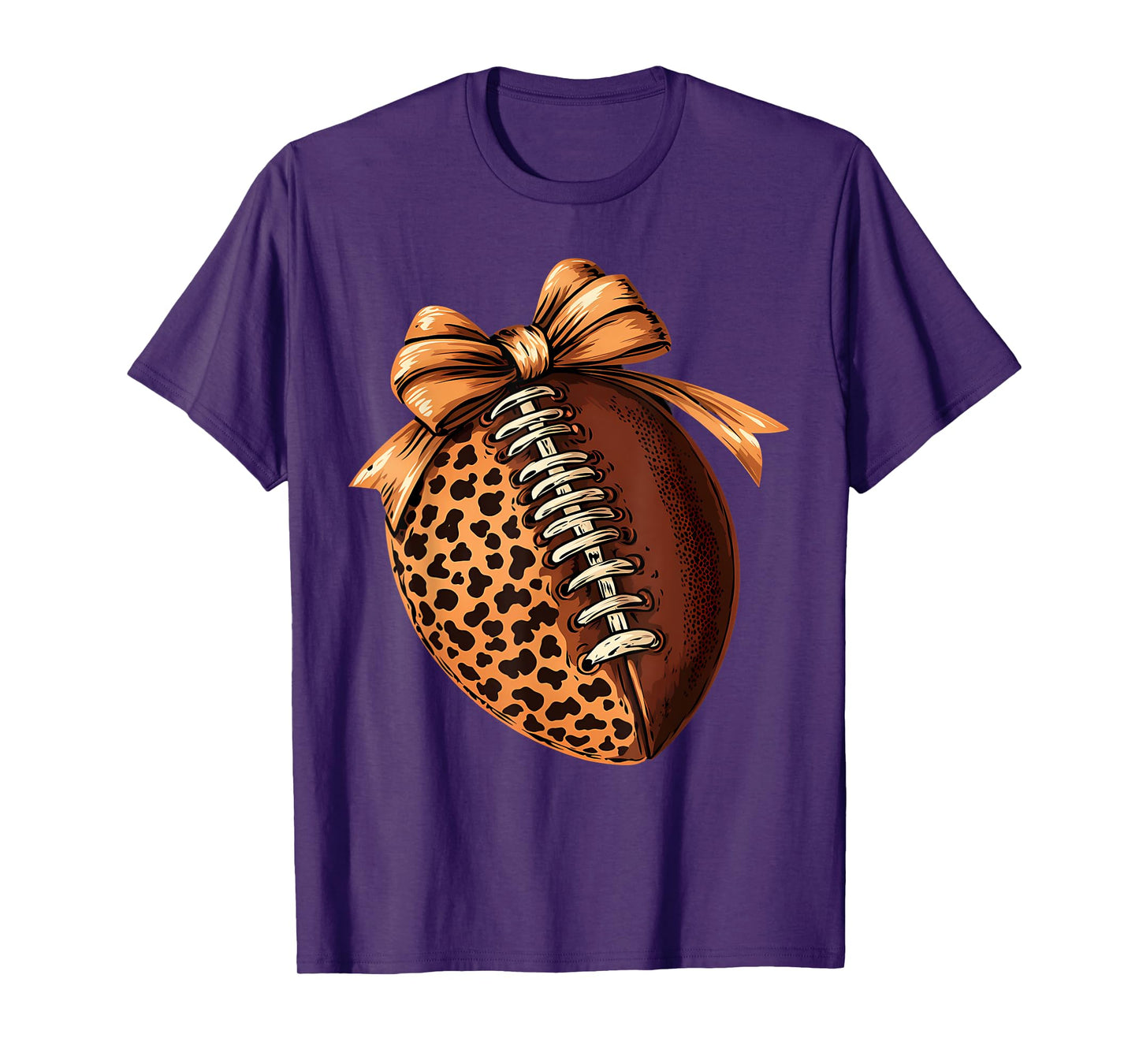 Football Coquette Bow Cute Football Game Day T-Shirt