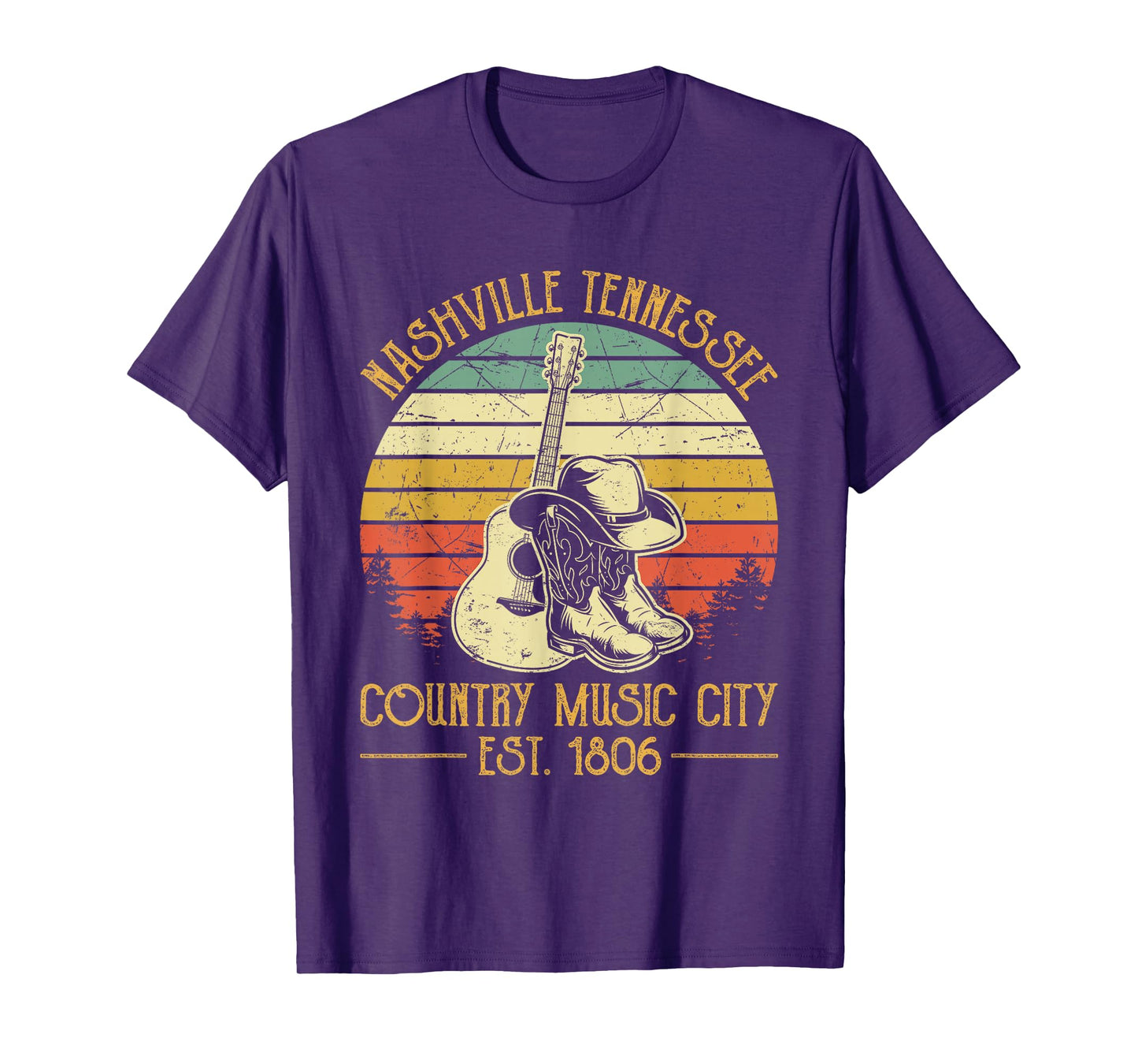 Guitar Guitarist Nashville Tennessee Country Music City T-Shirt