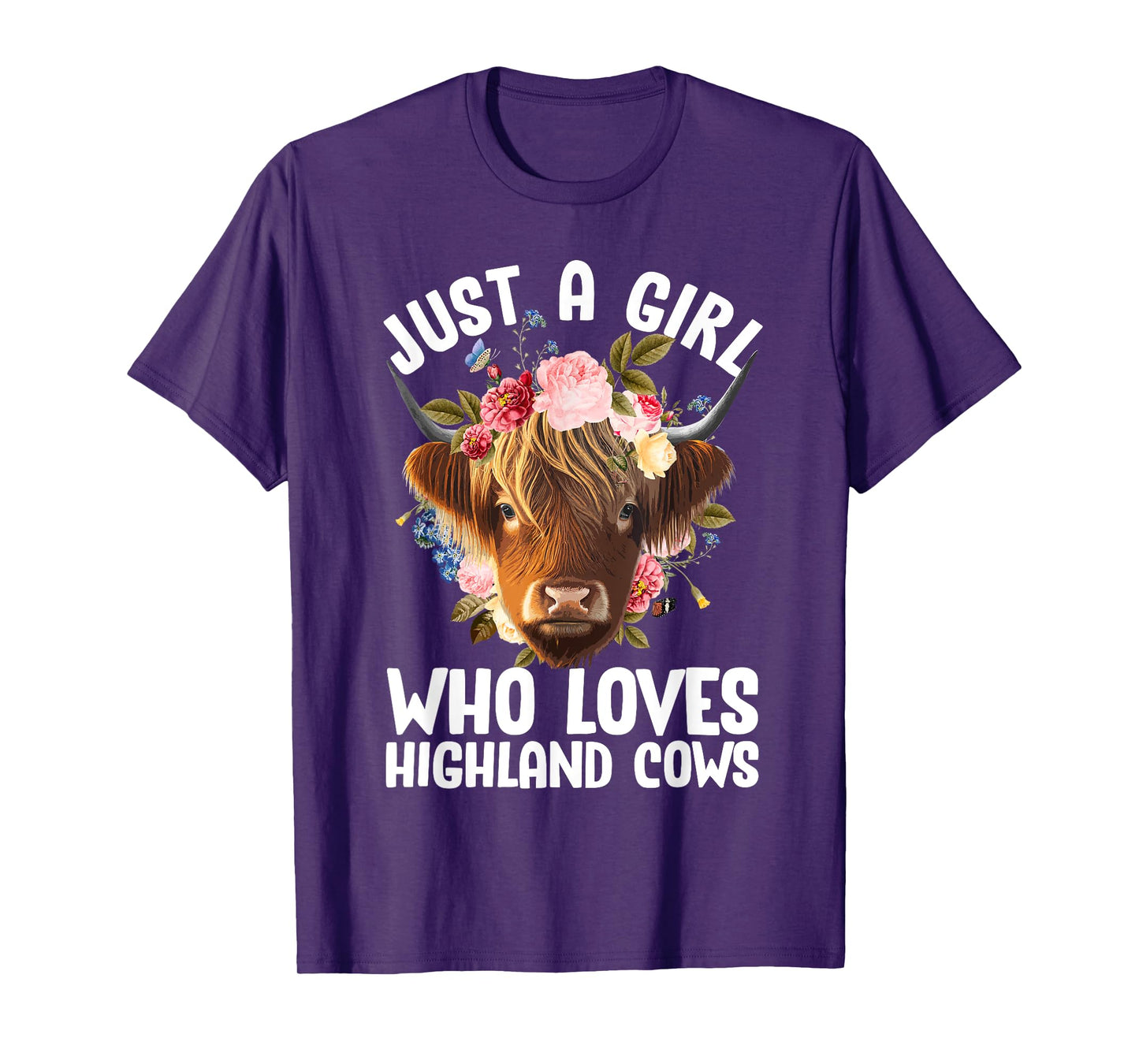 Funny Highland Cow Art For Women Girls Highlander Cow Lover T-Shirt