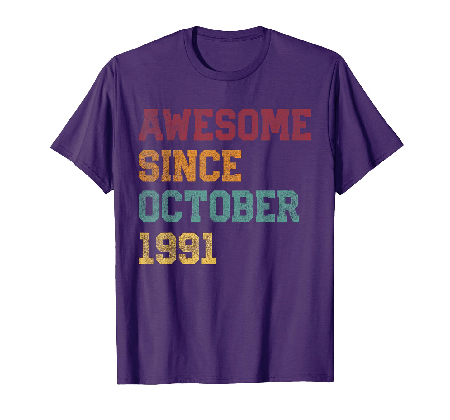 Awesome Since October 1991 34th Birthday 34 Years Old T-Shirt