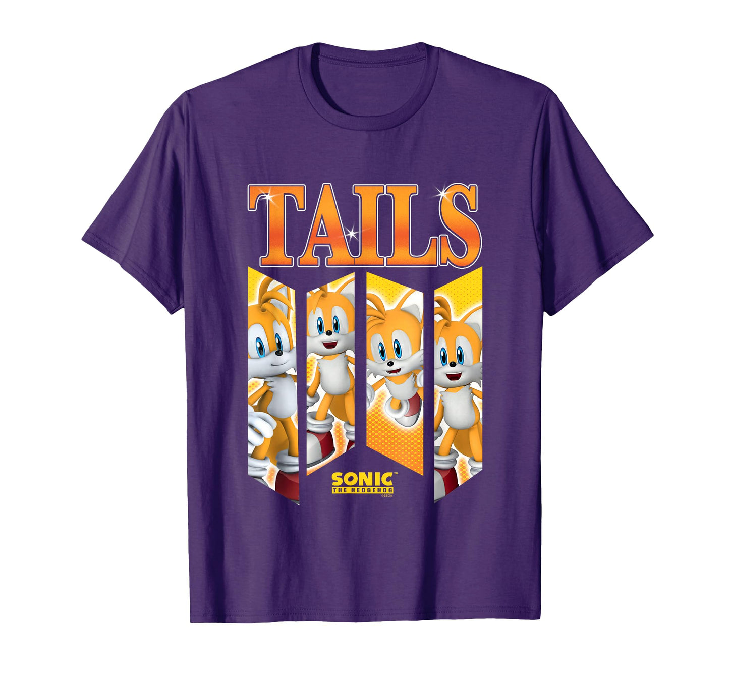 Sonic The Hedgehog Tails Speed & Shine Panels T-Shirt