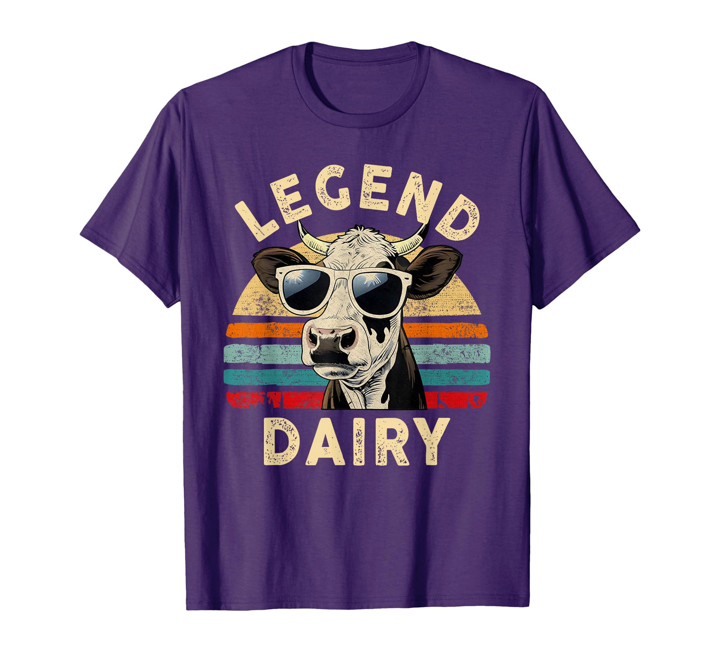 Legend Dairy Funny Farmer Cow Farmer Pun Graphic Cow Vintage T-Shirt